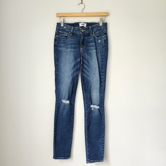 PAIGE Verdugo Ankle Jeans in Orleans Destructed 27 - Picture 4 of 9
